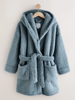 Next Teddy Dressing Gown Blue New