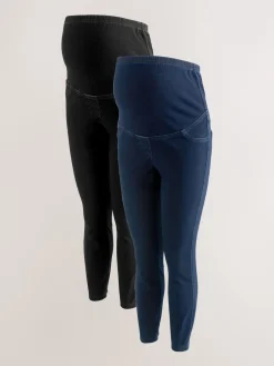 Next Blue/Black Maternity Denim Jeggings 2 Pack Online