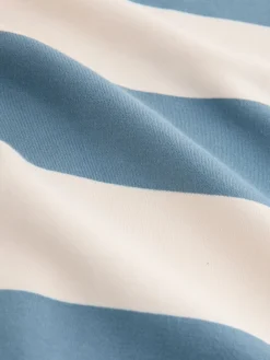 Next Blue/Ecru Striped Graphic 'Colarado' City Longsleeve Crewneck Sweatshirt