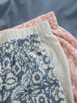 Next Blue/Grey/Pink Floral Short Set Pyjamas 3 Pack Online