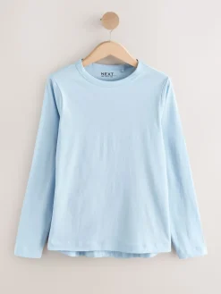 Next Long Sleeve Crew Neck T-Shirts 5 Pack Blue/Navy/Cream/Grey Hot