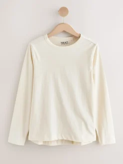 Next Long Sleeve Crew Neck T-Shirts 5 Pack Blue/Navy/Cream/Grey Hot