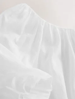 Next Blue/Pink Puff Sleeve Blouson Top Outlet