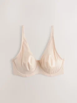 Next Non Pad Full Cup DD+ Microfibre Smoothing Ultimate Comfort T-Shirt Bras 3 Pack Blue/Pink/Cream Best