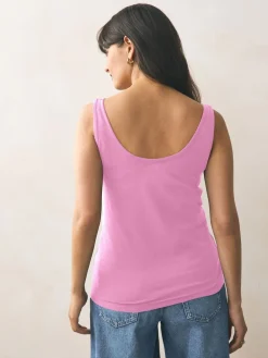 Next Thick Strap Vests 5 Pack Blue/Pink/Sage/Oatmeal/Black Discount