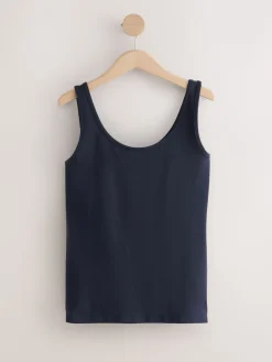 Next Thick Strap Vests 5 Pack Blue/Pink/Sage/Oatmeal/Black Discount