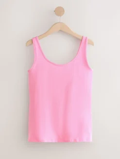 Next Thick Strap Vests 5 Pack Blue/Pink/Sage/Oatmeal/Black Discount