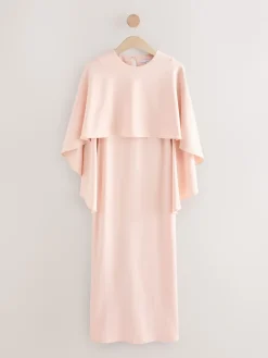 Next Blush Pink Cape Maxi Dress New