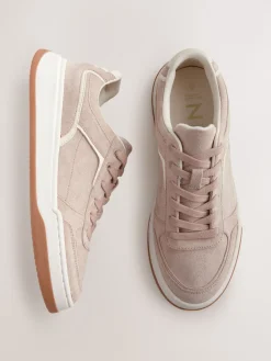 Next Blush Pink Forever Comfort® Panelled Retro Lace-Up Trainers Online