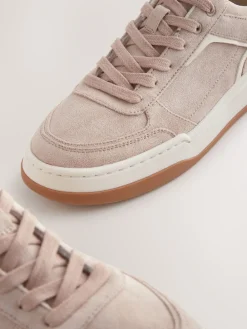 Next Blush Pink Forever Comfort® Panelled Retro Lace-Up Trainers Online