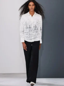 Next Long Sleeve Shirt Boat Print Clearance