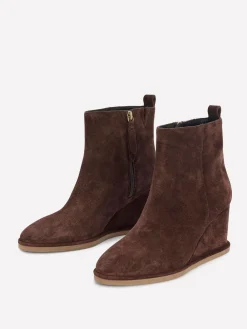 Boden Brown Smart Wedge Boots New