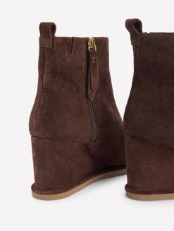Boden Brown Smart Wedge Boots New