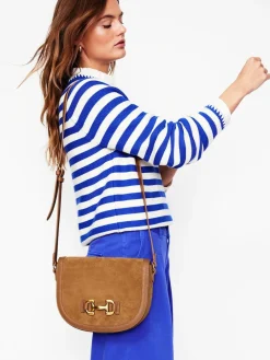 Boden Brown Snaffle Leather Satchel Brown Bag