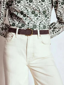 Boden Brown Twist Buckle Belt Discount