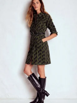 Boden Amanda Cord Short Dress Green Discount