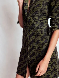 Boden Amanda Cord Short Dress Green Discount