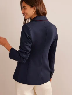 Boden Light Blue The Marylebone Jersey Blazer Hot