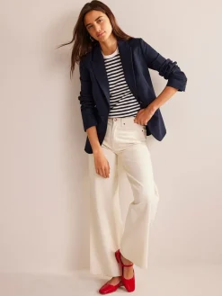 Boden Light Blue The Marylebone Jersey Blazer Hot