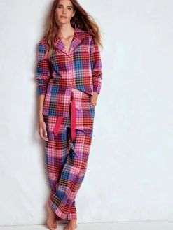 Boden Brushed Cotton Pyjama Shirt Pink New