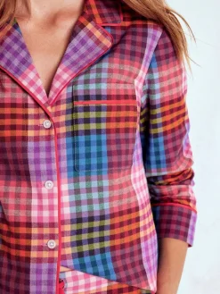 Boden Brushed Cotton Pyjama Shirt Pink New