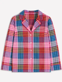 Boden Brushed Cotton Pyjama Shirt Pink New