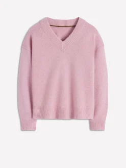 Boden Pink Marion Merino V-Neck Jumper Hot