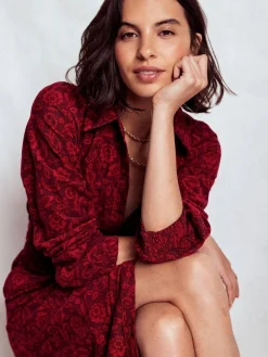 Boden Clara Cord Midi Dress Red New