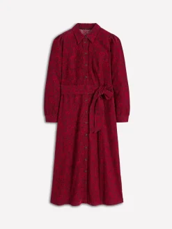 Boden Clara Cord Midi Dress Red New