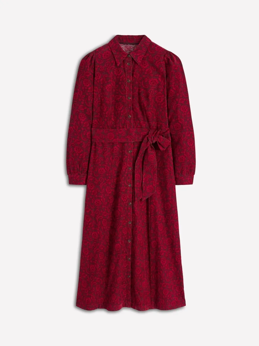 Boden Clara Cord Midi Dress Red New