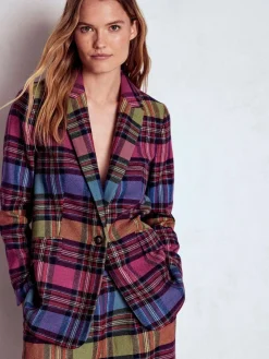 Boden Red Woodbridge Check Blazer Clearance