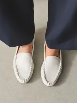 Next Forever Comfort® Soft Ruched Loafers Bone Online