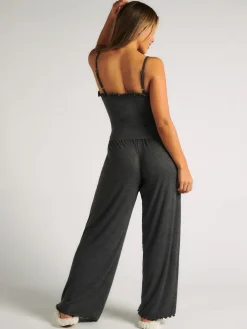 Boux Avenue Rib Frill Cami & Pant Pyjama Set Grey Best