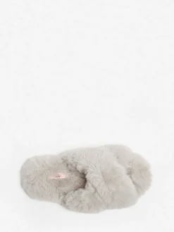 Boux Avenue Cross Band Slippers Light Grey Outlet