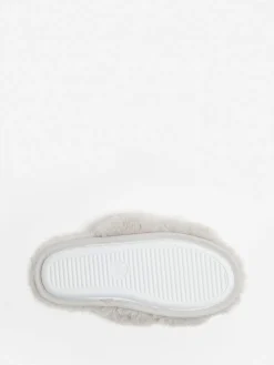 Boux Avenue Cross Band Slippers Light Grey Outlet