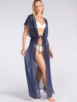 Boux Avenue Maxi Kaftan Beach Cover-Up Blue Clearance