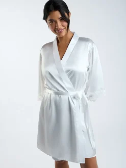 Boux Avenue Amelia Robe Dressing Gown White Hot