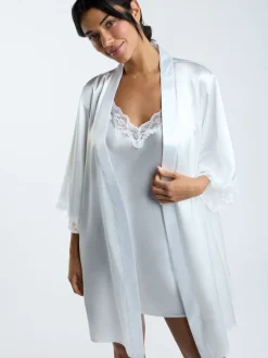 Boux Avenue Amelia Robe Dressing Gown White Hot