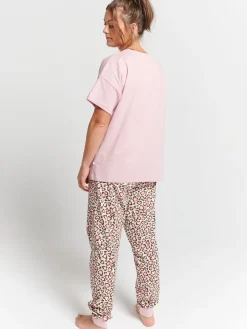 Brand Threads Pink Ladies Hello Kitty Pyjamas Set Clearance
