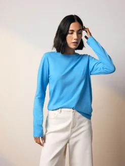 Next Bright Blue Long Sleeve Crew Neck T-Shirt Discount