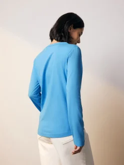 Next Bright Blue Long Sleeve Crew Neck T-Shirt Discount