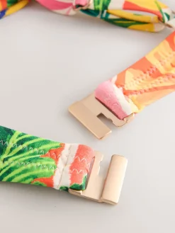 Next Bow Front Padded Wired Bikini Top Bright Fruit Stripe Best