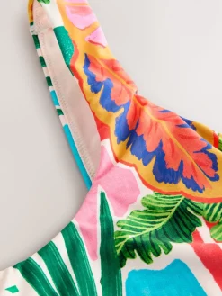 Next Bright Fruit Stripe Dd+ Wired Scoop Neck Tummy Control Swimsuit Clearance