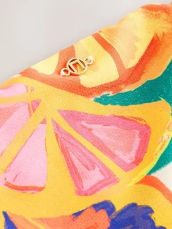 Next Roll Top Bikini Bottoms Bright Fruit Stripe Discount