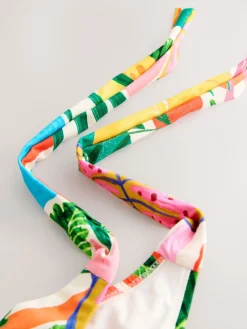 Next Bright Fruit Stripe Tie Side Bikini Bottoms Outlet