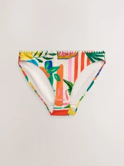 Next Bright Fruit Stripe Whipstitch High Leg Bikini Bottoms Sale