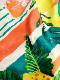 Next Bright Fruit Stripe Whipstitch High Leg Bikini Bottoms Sale