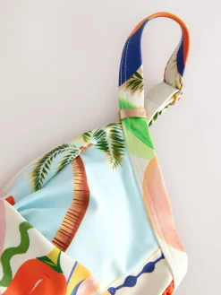 Next Bright Fruit/Tropical Print Shaping Tummy Control Swimsuit New