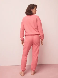 Next Bright Pink Cosy Waffle Long Sleeve Pyjamas Discount