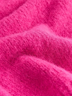 Next Heart Button Cardigan With Wool Bright Pink New